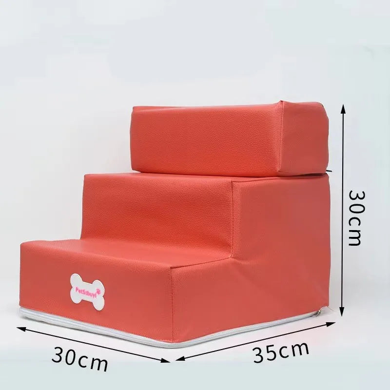 Hot Dog House Dog Stairs Pet 3 Steps Stairs for Small Dog Cat Pet Ramp Ladder Anti-slip Removable Dogs Bed Stairs Pet Supplies