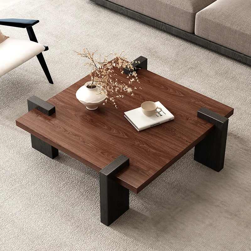 Wooden Rectangular Coffee Table Dinning Occasional Nordic Coffee Table Luxury Abstract Center Modern Furniture
