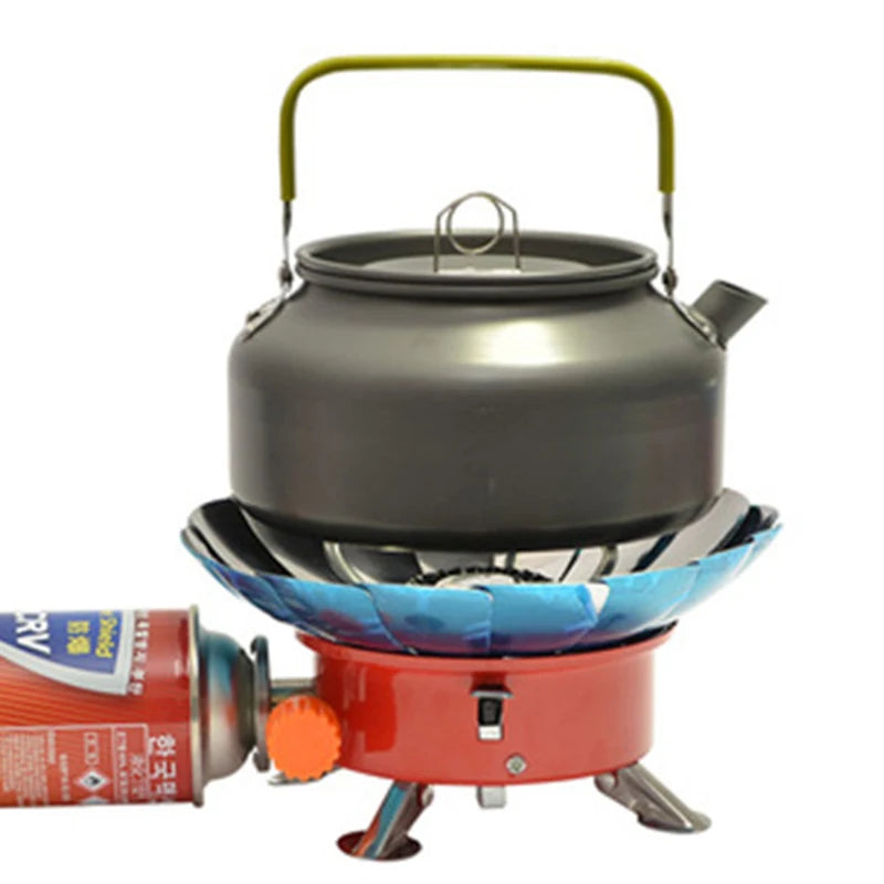 Desert&Fox Camping Stove Outdoor Cookware Equipment Round Gas Cooker Folding Stove Hiking Picnic BBQ Windproof Cooking Stoves