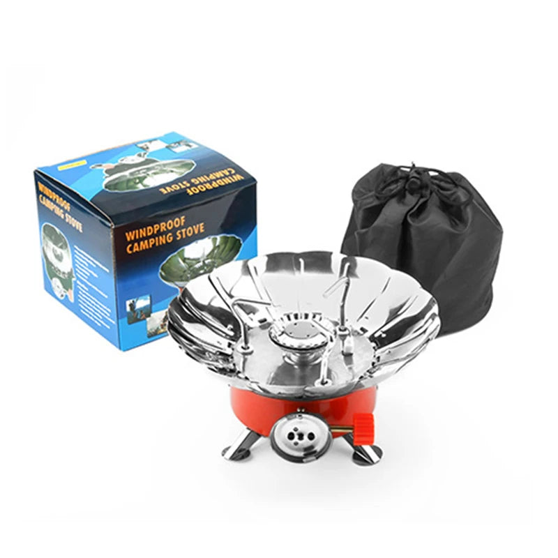 Desert&Fox Camping Stove Outdoor Cookware Equipment Round Gas Cooker Folding Stove Hiking Picnic BBQ Windproof Cooking Stoves
