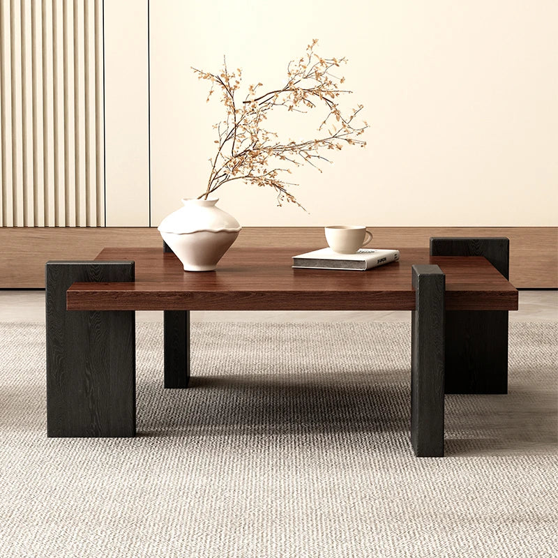 Wooden Rectangular Coffee Table Dinning Occasional Nordic Coffee Table Luxury Abstract Center Modern Furniture