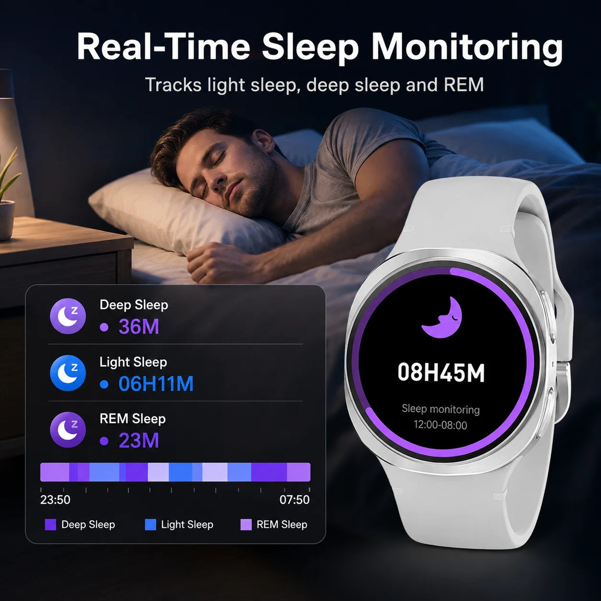 LAXASFIT Smart Watch 2026 Wireless Charging Bluetooth Call Heart Rate Monitor Fitness Tracker Sports Business Gift for Men