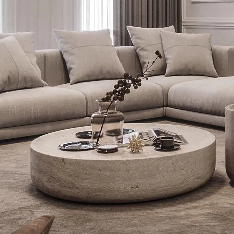 Modern Round Side Table Clear Japanese Industrial Simple Cute Space Saving Coffee Table Unique Mesas Bajas Living Room Furniture