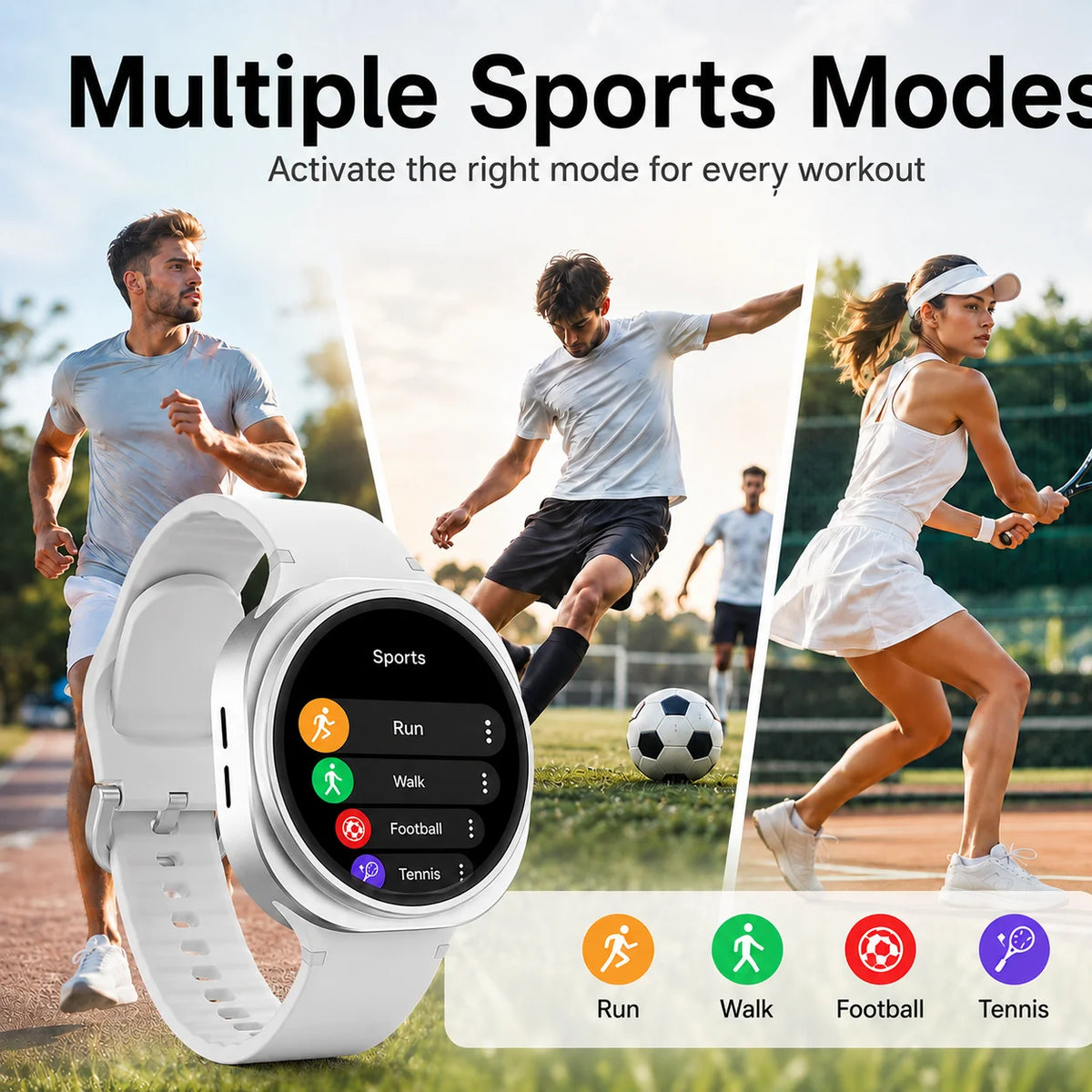 LAXASFIT Smart Watch 2026 Wireless Charging Bluetooth Call Heart Rate Monitor Fitness Tracker Sports Business Gift for Men