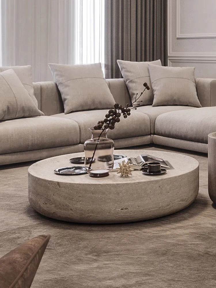 Modern Round Side Table Clear Japanese Industrial Simple Cute Space Saving Coffee Table Unique Mesas Bajas Living Room Furniture