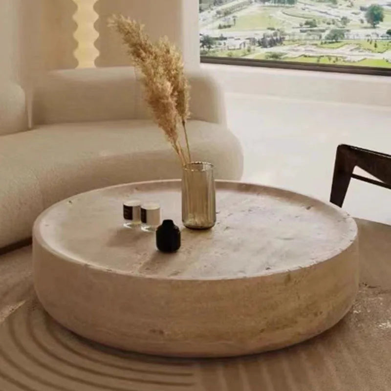 Modern Round Side Table Clear Japanese Industrial Simple Cute Space Saving Coffee Table Unique Mesas Bajas Living Room Furniture