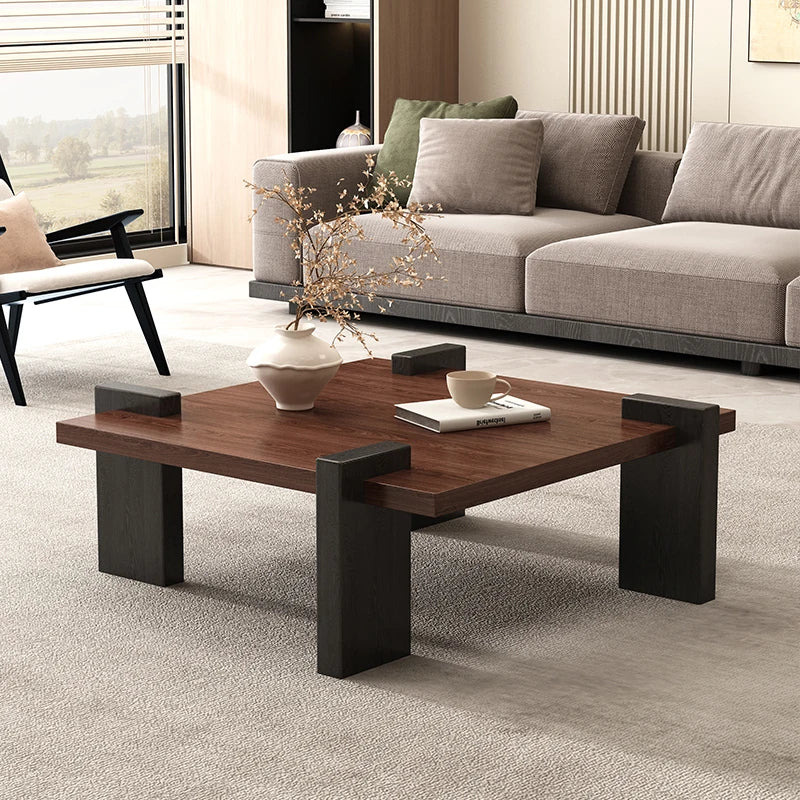 Wooden Rectangular Coffee Table Dinning Occasional Nordic Coffee Table Luxury Abstract Center Modern Furniture