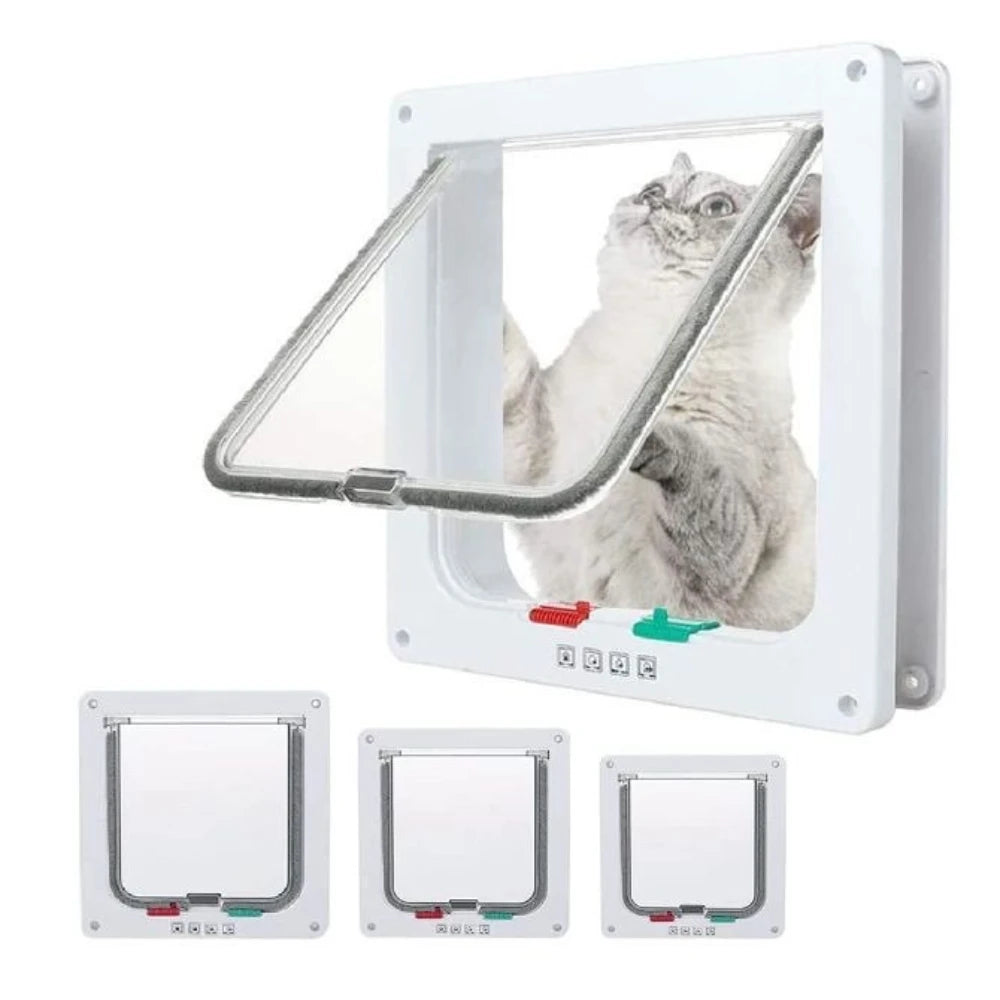 Cat Two-way Door Free Entry and Exit Easy To Install Cat Accessories Cat Flap Durable and Scratch-resistant Pet Supplies