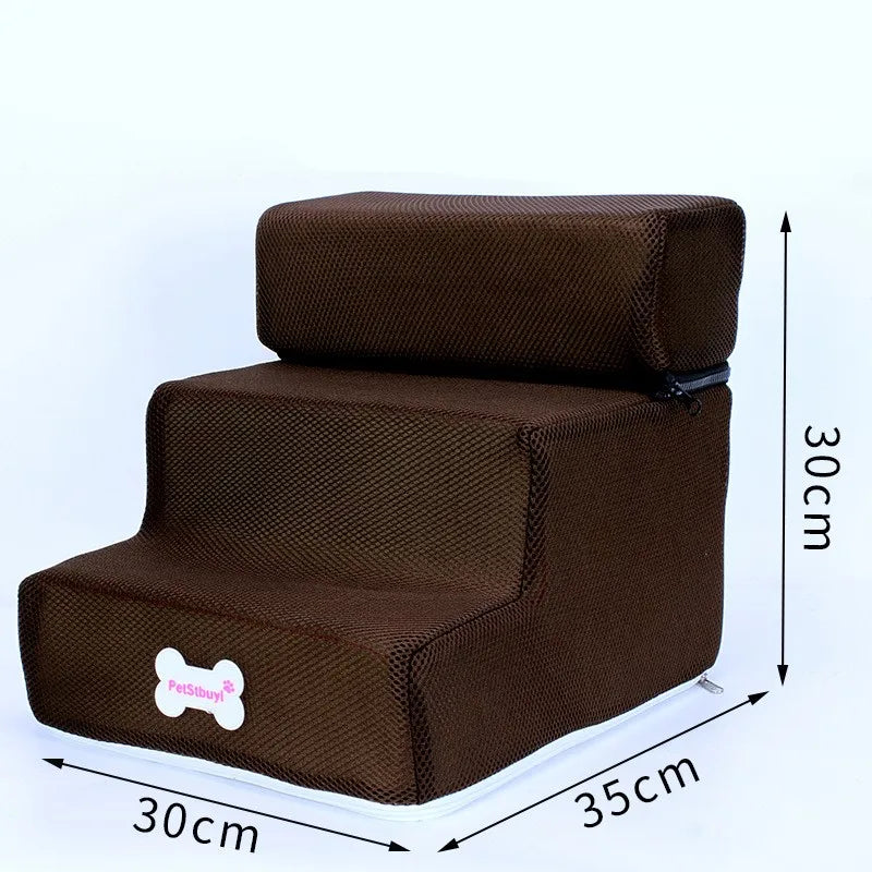 Hot Dog House Dog Stairs Pet 3 Steps Stairs for Small Dog Cat Pet Ramp Ladder Anti-slip Removable Dogs Bed Stairs Pet Supplies