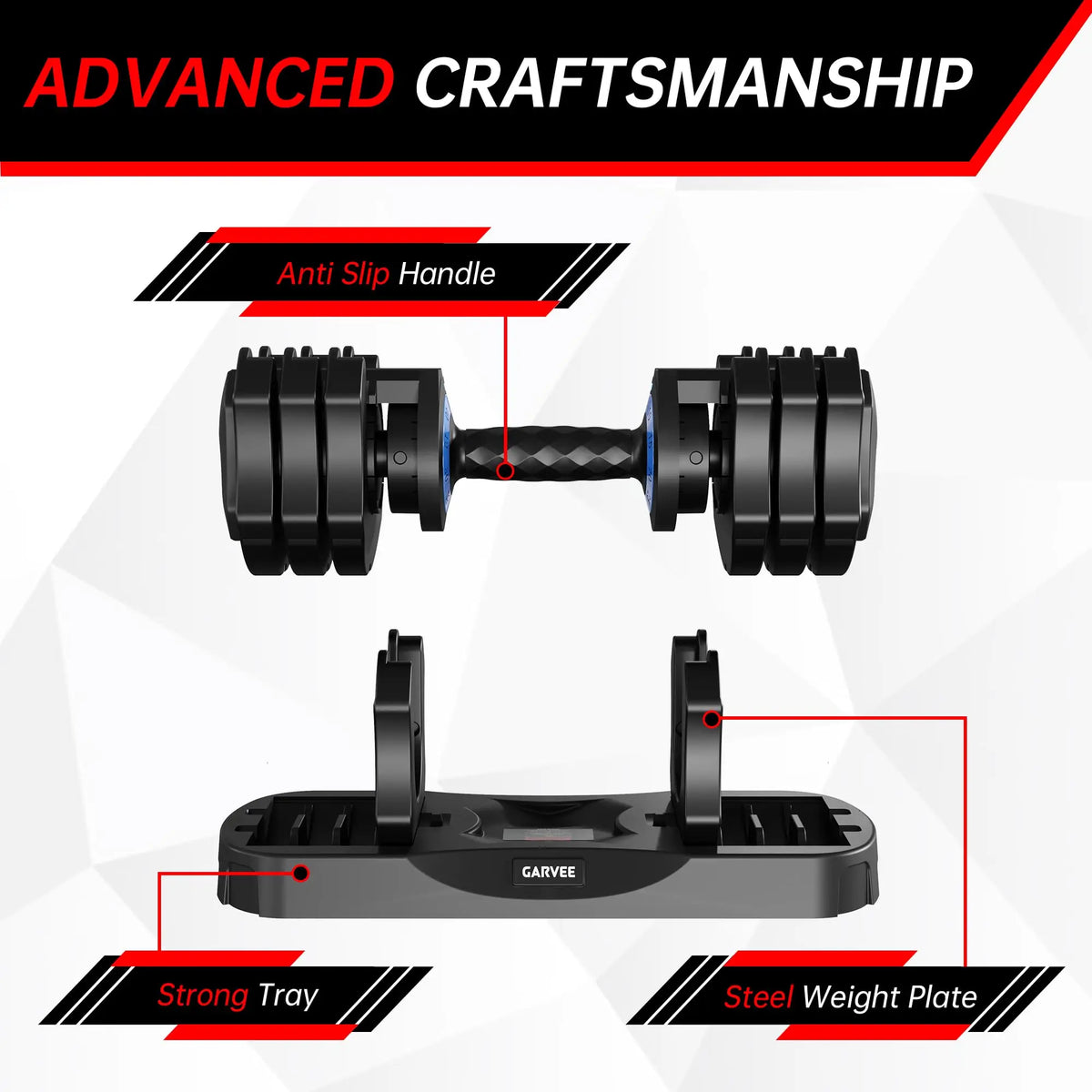 Adjustable Dumbbell Pair 25 Lb | With Selectorer Weight Selection for Home Gym Strength Training – 25-Pound Scale(1pcs)
