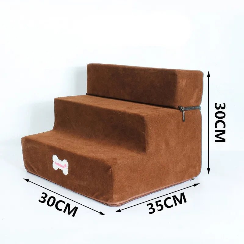 Hot Dog House Dog Stairs Pet 3 Steps Stairs for Small Dog Cat Pet Ramp Ladder Anti-slip Removable Dogs Bed Stairs Pet Supplies