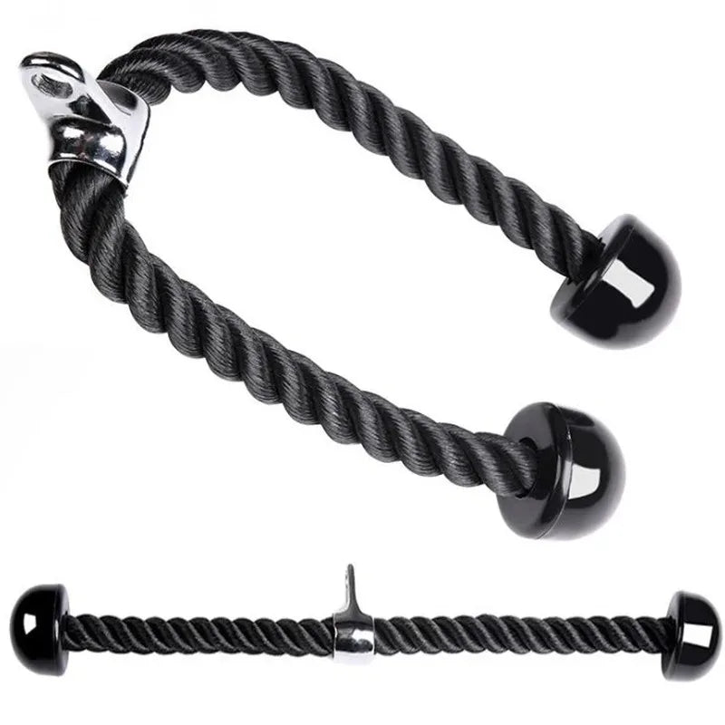 Triceps Rope Pushdown Face Pull Handles Cable Attachment Gym Fitness Cord Lat Pulldown Biceps Back Shoulder Training Rope