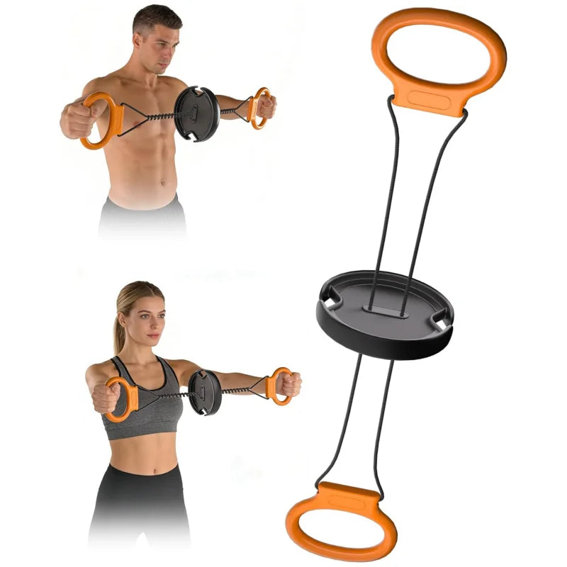 Flywheel Twister Arm Trainer, Chest Exerciser for Home Upper Body Workouts, Smooth pull-and-recoil resistance, Dual loop handles