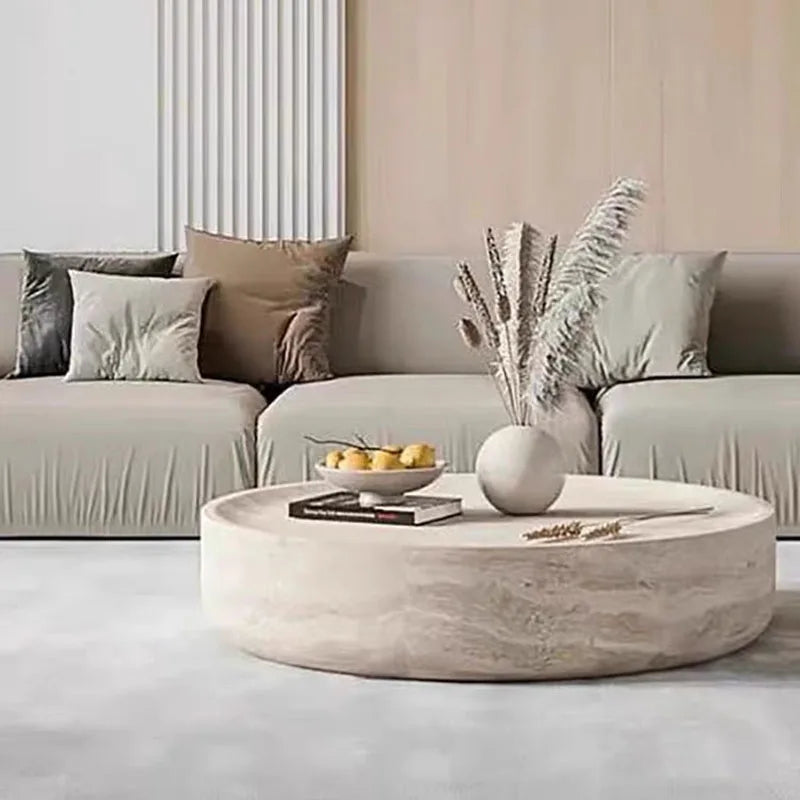 Modern Round Side Table Clear Japanese Industrial Simple Cute Space Saving Coffee Table Unique Mesas Bajas Living Room Furniture