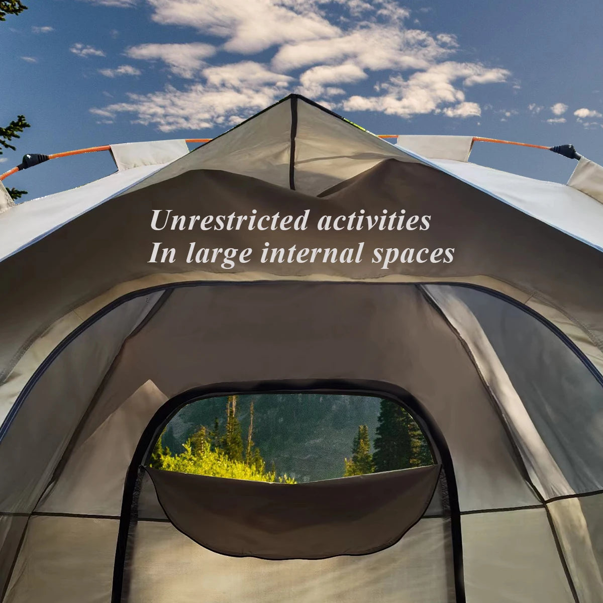 Outdoor Automatic Quick-opening Tent Automatic Rainproof Sunshine-proof Tent Two windowless doors
