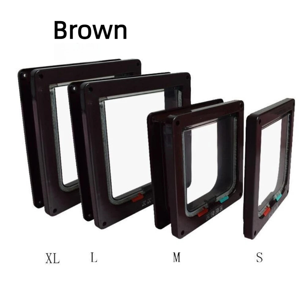 Cat Two-way Door Free Entry and Exit Easy To Install Cat Accessories Cat Flap Durable and Scratch-resistant Pet Supplies