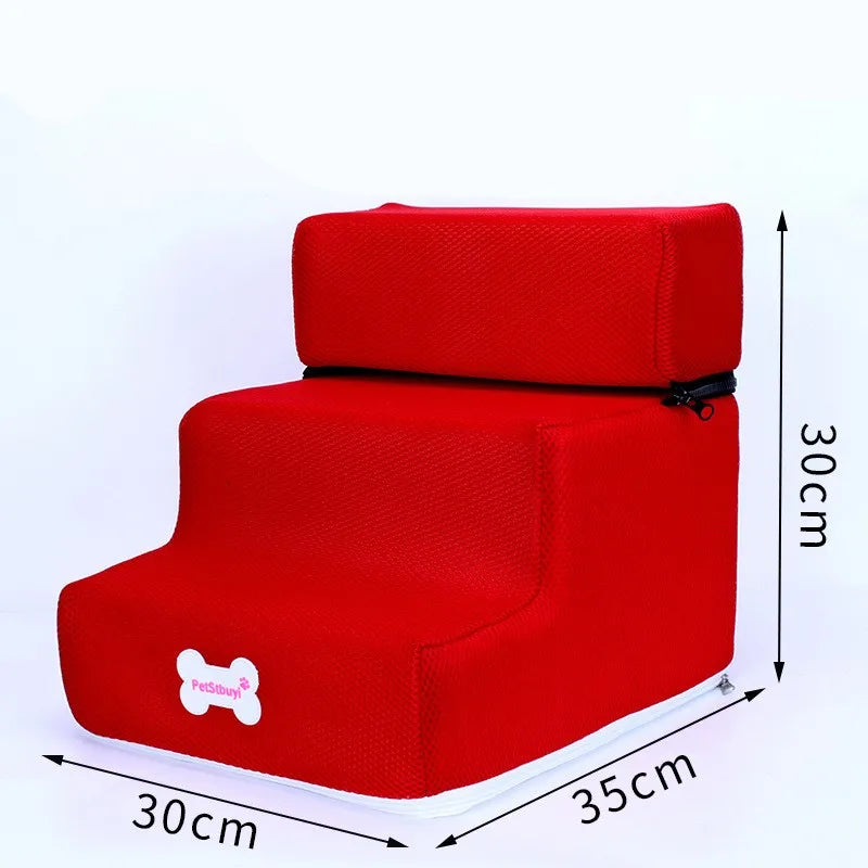 Hot Dog House Dog Stairs Pet 3 Steps Stairs for Small Dog Cat Pet Ramp Ladder Anti-slip Removable Dogs Bed Stairs Pet Supplies