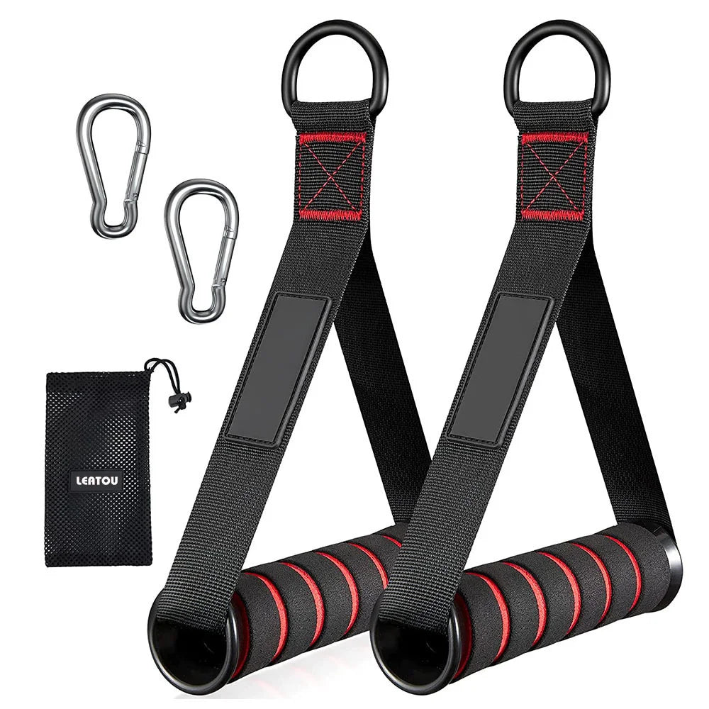 Triceps Rope Pushdown Face Pull Handles Cable Attachment Gym Fitness Cord Lat Pulldown Biceps Back Shoulder Training Rope